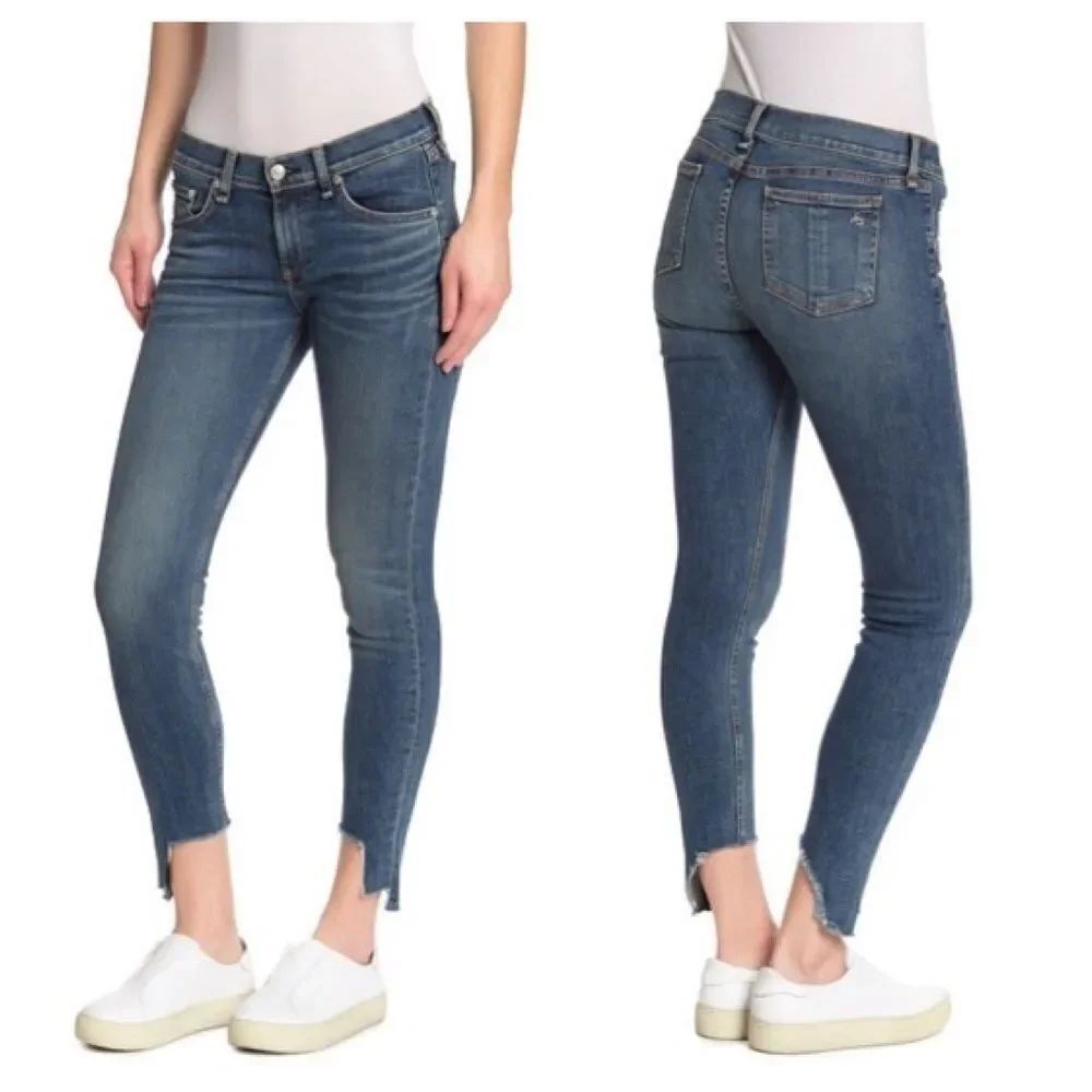 Rag & Bone Raw Asymmetrical Ankle Hem Skinny